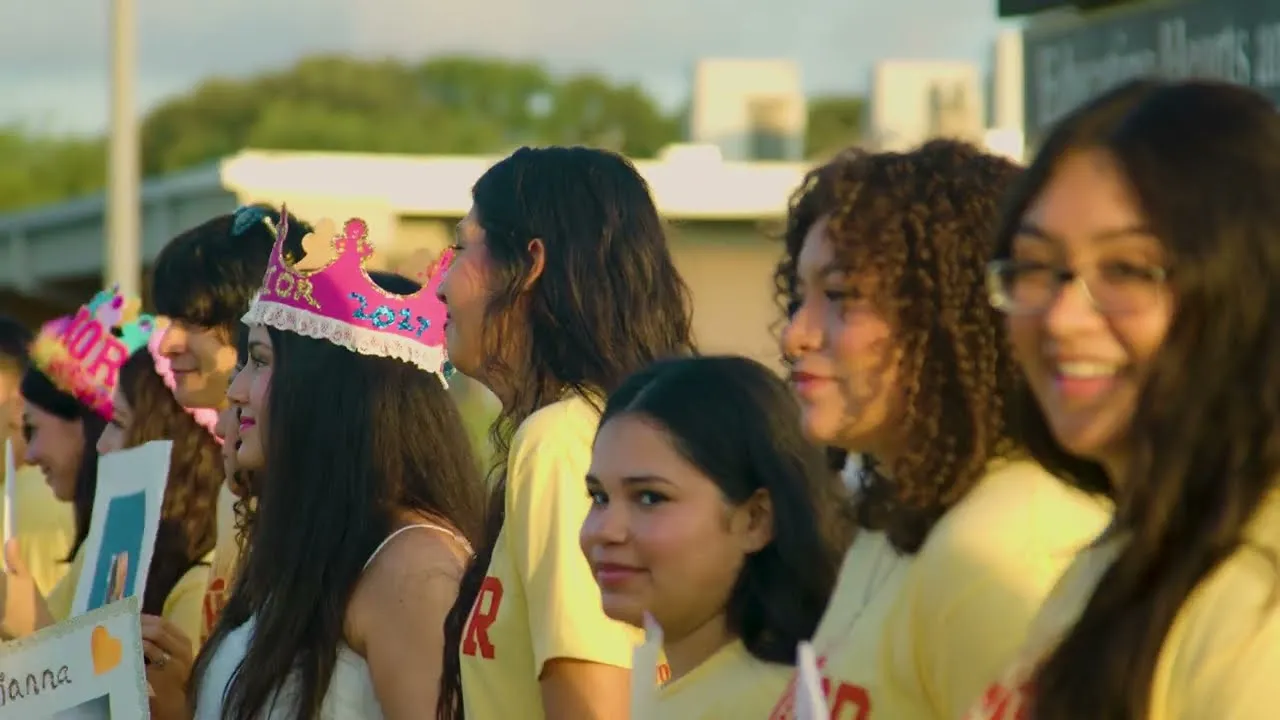 Holy Cross seniors together at the Senior Sunrise
